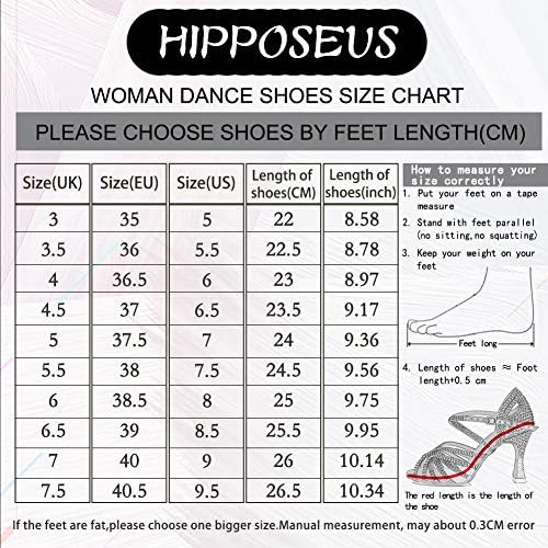 Sapatos de dança latina para feminino de Hiposseu Salsa Salsa PRÁTICA DE DANÇA DE DANÇA DAPELA SANDLES CULHA SOLE