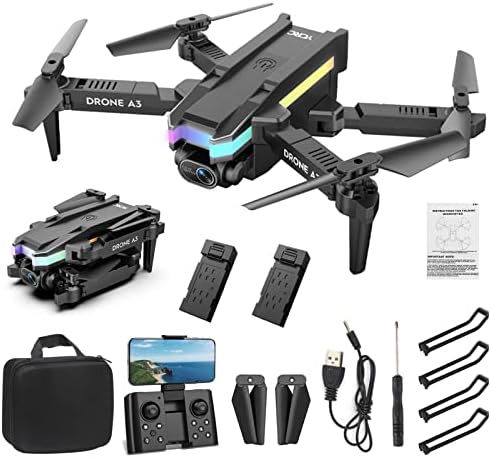 Valseel Drone com dupla câmera 4K HD FPV Control Remote Toys Birthday Gifts Para meninos meninas com uma chave de ajuste