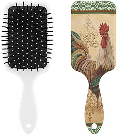 Decoupage Print Galo Brush Brush Brush Air Cushion Pente para homens Presente de cabelo para homens