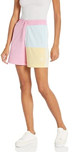 Adidas Women's Essentials Color Block Shorts de grandes dimensões