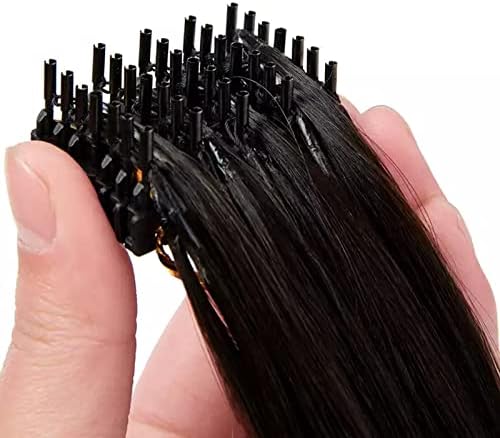 Aniuxiaoge 6D Máquina de instalação de extensão de cabelo de 2ª geração kit de microlink de queratina com 40pcs fivela em forma