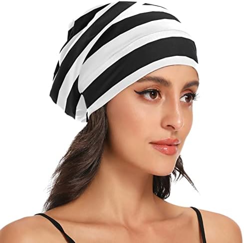 Captina de cetim de cetim de cetim algodão de algodão de gorro desleixado Capinho da noite de cabelos para mulheres