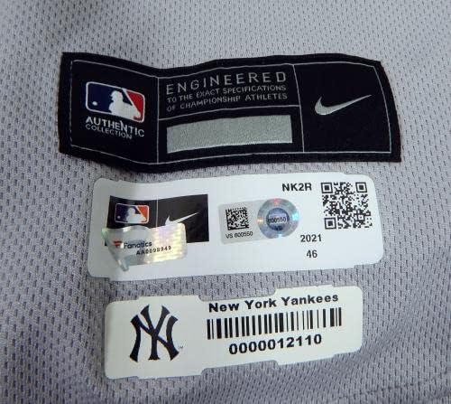 2021 New York Yankees Asher Wojciechowski 61 Jogo emitiu Jersey Grey 16 p 5 - Jogo usado MLB Jerseys