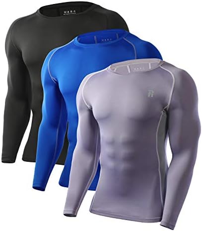Camisas de compressão de Runhit para homens de manga longa Legal e treino atlético seco camiseta camiseta de pesca camisas de sol esportes térmicas térmicas