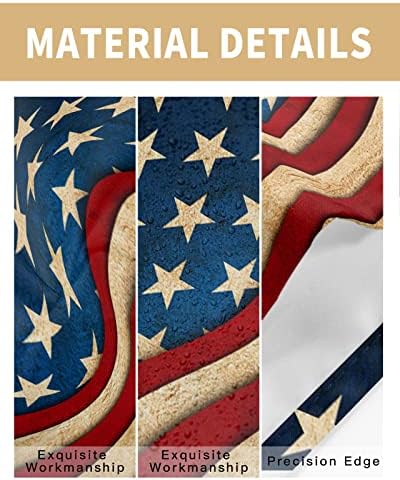 4 de julho Tonela de mesa American Bandeira Americana Tabela à prova de óleo Tail de peças de peças patrióticas listras de estrela