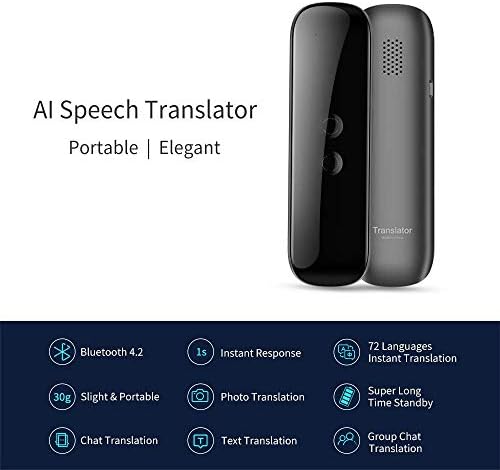Xupurtlk Language Dispositivo de tradutor de voz em tempo real Traduções bidirecionais suportando 72 idiomas para viajar para aprender