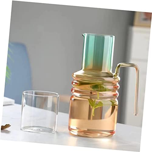 1 conjunto de chá jarro de suco de água de leite cozinha com garrafas de quarto vidro ml banheiro casa criativo copo quente