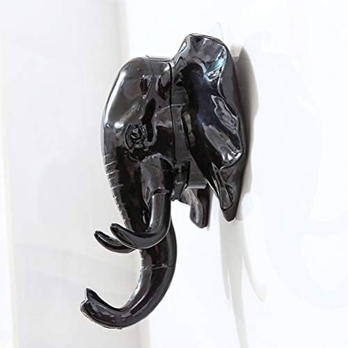 Vorcool conveniente 3pcs gancho criativo elefante nariz de elefante sem costura parede decorativa pendurada sala de