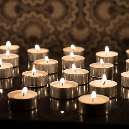 POMPLIGHT GLOW TEALights | Velas de chá decorativo sem perfume branco que iluminam sua casa, casamento, jantar e qualquer