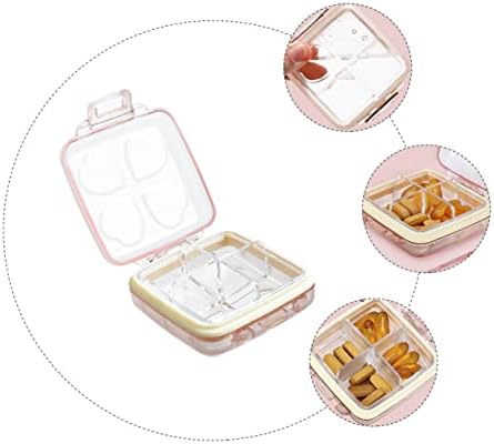 Zerodeko 1pc Lembrete de quatro compartimentos classificados Case de armazenamento de viagem selada Case semanal de suplementos