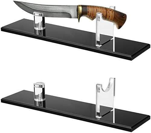 2 PCS PCS Acrílico Display Stand Stand Faca faca Coleta de faca Display Stand Stand para uma única faca decoração de