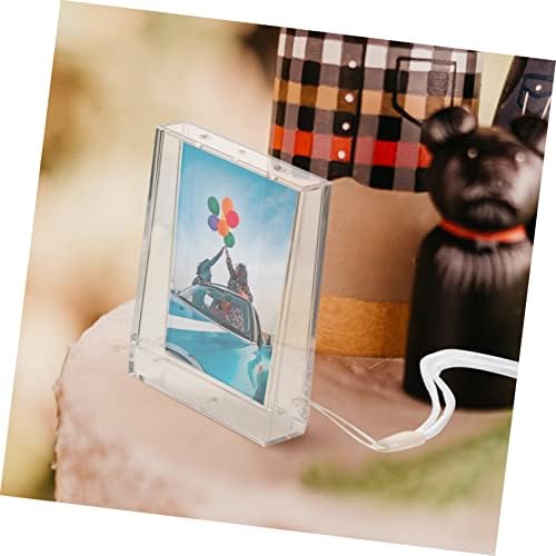 Nolitoy 2pcs para recipientes Fotos de organizador Plástico Caso portátil transparente Photo Clear Photo Multiplince Organizadores