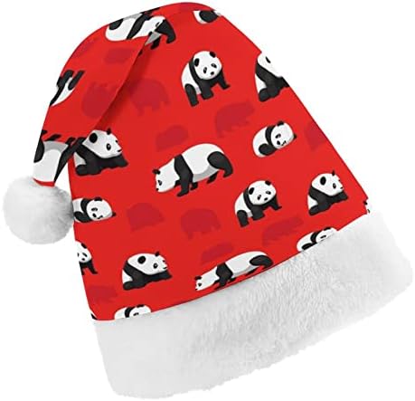 Bear panda chapéu de natal macio macho santa boné engraçado gorro para a festa festiva de ano novo de natal