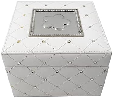 Caixa de armazenamento de jóias brancas do ZSEDP Brincos multifuncionais Brincos caixas de joalheria de gaveta de gaveta de