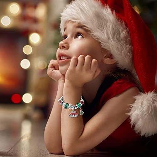 Big Print Calendário 2022 Counto do Advento da contagem regressiva de Natal com moda Diy Bracelet Charms Charms Jewelry