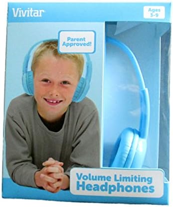 Vivitar V12009-Blu-Blu Kids Seguro, fones de ouvido controlados por volume, azul