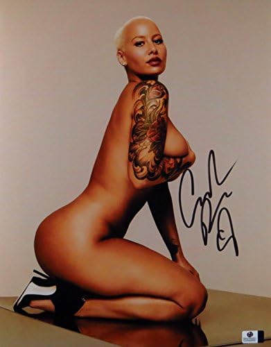 Amber Rose assinou autografado 11x14 foto linda sexy saltos GV849560