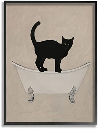 Stuell Industries Black Cat Belra Simple Claw Feot Bathtub Pintura de banheiro, design de Coco de Paris