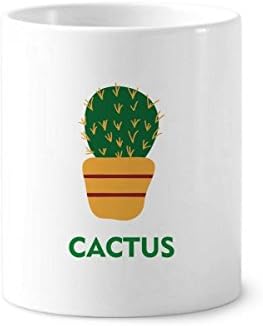 Cactus verde vaso de suculenta suculenta escova de dentes caneta caneca cupão de cerâmica