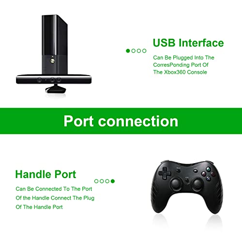 Cabo de carregador para controlador Xbox 360, cabo de carregamento USB de reposição de 1,5m / 4,9 pés para Microsoft Xbox 360 / Xbox 360 Slim Wireless Gaming Controllers Adaptor Acessório