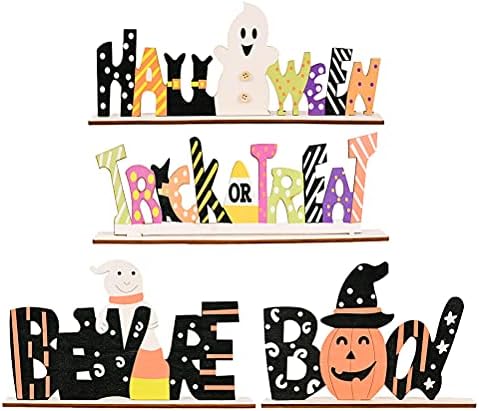 Partykindom Halloween letras decorativas de madeira aornments decoração de casa Halloween para festa de Halloween