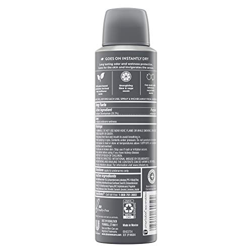 Men dove + Elementos de Cuidado Antiperspirante Spray seco, minerais + sálvia, 3,8 onças