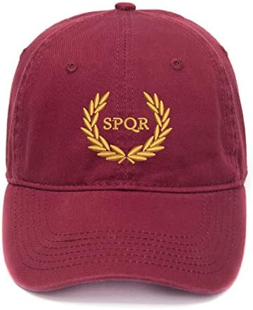 Caps de beisebol masculino SPQR Império Romano Bordado Hat para Bordado Bordado Bordado de Algodão Chapéu