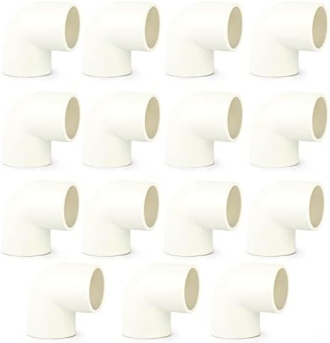 Gasher 25pcs PVC Pipe Cetting 1 PVC 90 graus cotovelo, acessórios de soquete de mobiliário, para casa ou industrial