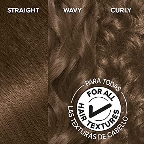 Cor de cabelo de garnier olia amônia livre brilhante cor rica em óleo rico em tinta de cabelo, 6,0 marrom claro, 1 contagem