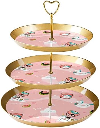 TFCOCFT Sobersert Cup Bolo, decoração de mesa para celebração de festa de aniversário de casamento, padrão de rosa de