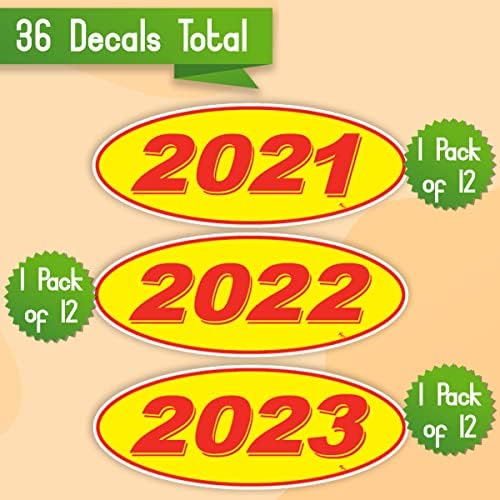 Tags versa 2021 2022 e 2023 Modelo oval Ano de carros Adesivos de janela de carros com orgulho fabricados nos EUA