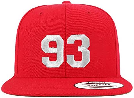 Trendy Apparel Shop Número 93 Branco Bordado de Bordado Bordado Snapback Capinho de beisebol