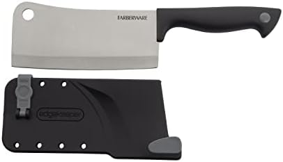 FATBERWARWARECHEPERAÇÃO DE CLEAVER DE 6 polegadas de 6 polegadas com tampa de lâmina de auto-lesão, faca de cozinha de alto teor