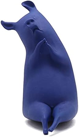 Estátua escultura de desktop decoração azul
