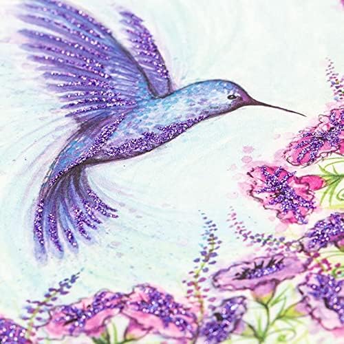 Papyrus Blank Cards com envelopes - projetado por Bella Pilar, Hummingbird roxo