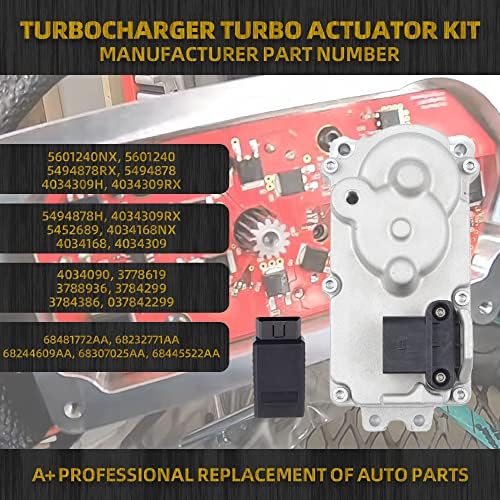 DASBECAN 5601240NX 5494878RX 6.7 Cummins Turbo Atuator Compatível com Dodge Ram 2500 3500 4500 5500 2013-2018 Atuador do turbocompressor