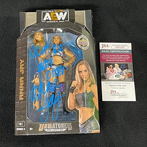Anna Jay assinou e inscreveu a AEW Série 3 Figura #21 JSA COA WWE - Figuras autografadas da MLB