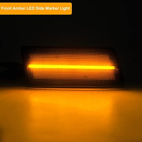 AexPloer LED Light Light Lights Compatível com 2005-2014 300 300C, lente fumada Amber LED Fender Turn Signal Signal