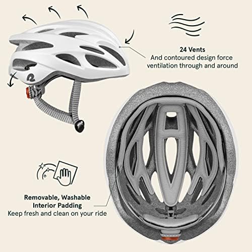 Helmetes de bicicleta retroscópicos retrospecas Silas Capacete de bicicleta adulta com luz para homens e mulheres