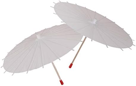 Luoem 2pcs white paper parasol guarda -chuva chinesa japonês guarda -chuva decoração de casamento