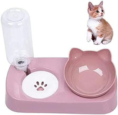 Tigela de gato com dispensador de água automática