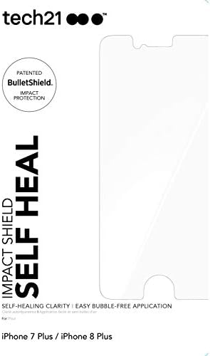 Tech21 Impact Shield Screen Protector com Auto-Heal for Apple iPhone 7 Plus/iPhone 8 Plus, transparente