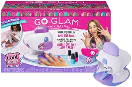 Cool Maker, Go Glam unhas STAMPER Deluxe Salon com secador para manicures e pedicures com 3 padrões de bônus e 2 esmaltes de bônus, exclusivo da