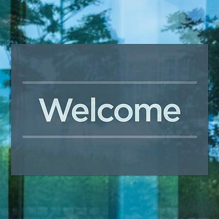 CGSignLab | Welcome -Welcomebasic Navy Janela se apegando | 30 x20