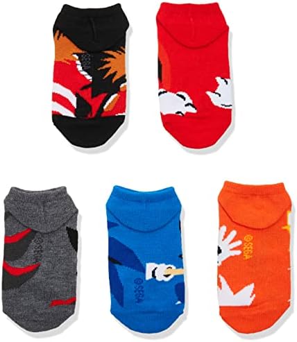 Sonic the Hedgehog Boys Sonic 5 Pack No Show Socks