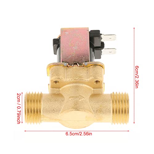 CC 12V Válvula de água solenóide, 1/2 DC 12V normalmente fechou a válvula solenóide elétrica de latão para controle de água