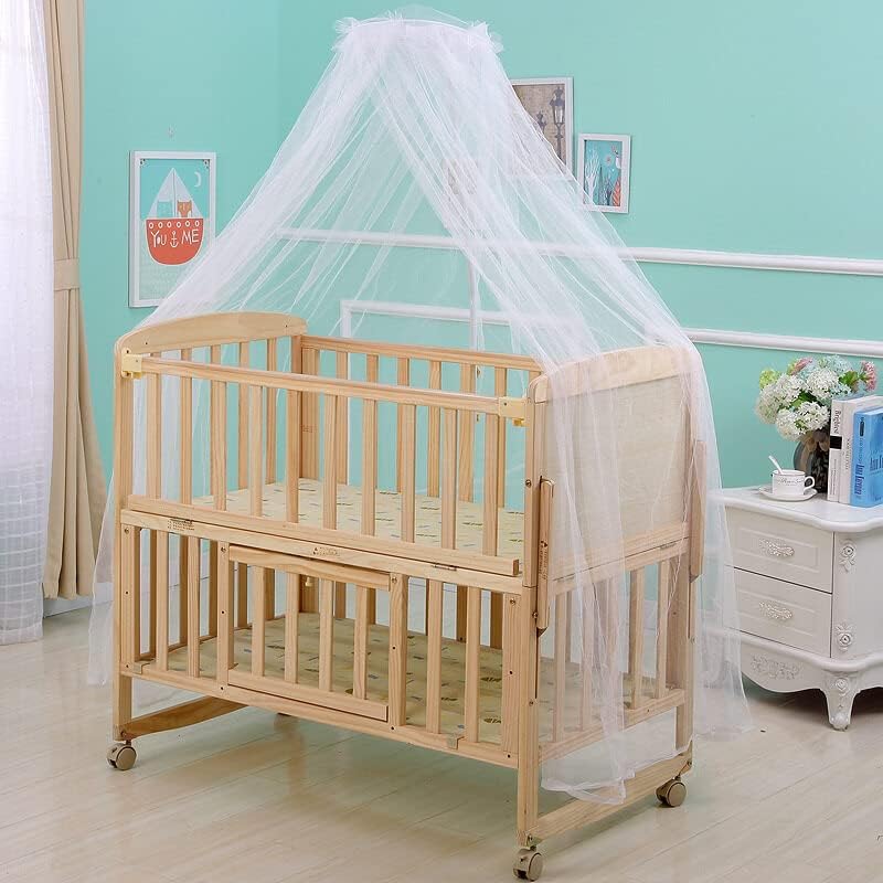 Rede de mosquito do berço do bebê, tenda do berço do berço da rede de cortina de cúpula pendurada, veja através da capa da cama