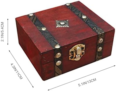 Caixa de doces de madeira Caixa de jóias de baú de madeira de madeira: caixa de armazenamento de madeira retrô caixa de moedas vintage