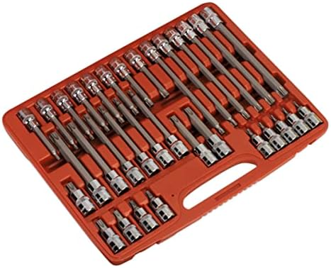 Sealey AK2194 32 Peça 1/2 polegada sq drive TRX-Star Socket Bit Set, prata