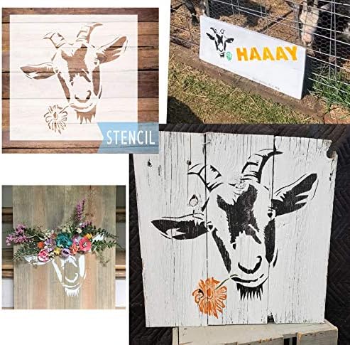 Estomncils da fazenda Estomncos de fazendas de fazenda estênceis reutilizáveis ​​para pintar em madeira, vaca/girassol/caminhão